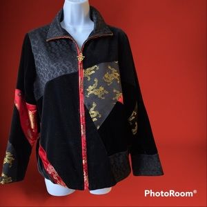 Chinese-inspired Velvet Waist Jacket